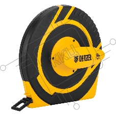 Рулетка геодезическая Denzel 50 м х 15 мм, закрытый корпус, фиберглассовая лента
