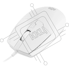 Мышь проводная Oklick 147M белый, 2000 dpi, USB, кнопки - 4