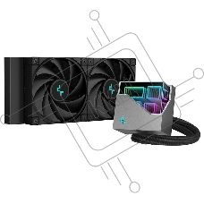 Система жидкостного охлаждения DEEPCOOL LT520 черный, 120 мм, алюминий/медь, 2250 об/мин, 32.9 дБ, 3 pin, 280 Вт