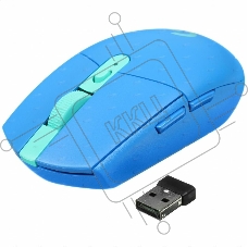 Мышь беспроводная Logitech G304 Lightspeed синий, 12000 dpi, радиоканал, USB, кнопки - 6