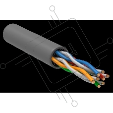 Витая пара U/UTP 5E 4х2х24AWG LSZH серый (305м) РФ/Т