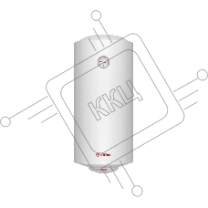 Водонагреватель Thermex TitaniumHeat 60 V Slim 1.5 кВт, 60 л, 839х365х378 мм