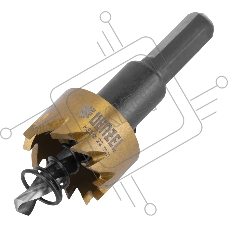 Коронка по металлу Denzel HSS, 22 мм, нитридтитановое покрытие