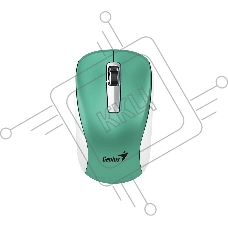 Мышь беспроводная Genius NX-7010 бирюзовый, 1200 dpi, радиоканал, USB, кнопки - 3