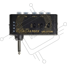 Компактный гитарный усилитель-эмулятор Rushead Max Valeton [RH-100] 5 регулировок для управл.модели clean, overdrive and distortion, эффекты:chorus, tremolo, flanger, reverb, delay, вход Aux, время работы от встроенн.аккумулятора 5 ч, зарядка по USB