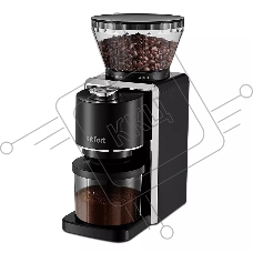 Кофемолка Kitfort КТ-787 200Вт сист.помол.:жернова вместим.:250гр черный/серебристый