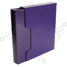 Папка с 100 прозр.вклад. Бюрократ DeLuxe DLVBOX100BBERRY A4 пластик 0.7мм черничный в коробе