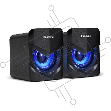 Акустическая система 2.0 ExeGate EX289685RUS Accord 200 (питание USB, 2х3Вт (6Вт RMS), 60-20000Гц, черный, синяя подсветка)