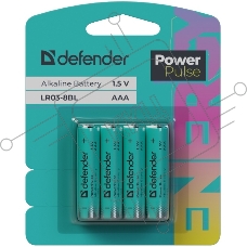 Батарейка алкалиновая Defender LR03-4BL ААА, блистер, 4 шт.,PowerPulse