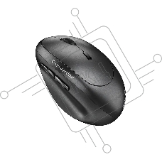 Мышь беспроводная Genius Genius Ergo 8350S /Вертикальная/бесшумная/1200-1600-2400 dpi/BlueEye/6 кнопок/USB-приемник/Bluetooth+2,4 ГГц/батарея AA/темно-серый (31030041400)