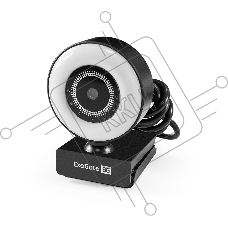 Веб-камера с подсветкой ExeGate eStudio EW-721 2K AF (5Мп, 2560х1440, 1440P, 30fps, автоматический фокус, подсветка, 4-линзовый объектив, стерео микрофон с шумоподавлением, универсальное крепление, отверстие под штатив, USB, кабель 1,5 м, Windows 7/8/10/1