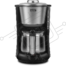 Кофеварка капельная Rondell 1100-RE-01 серебристый/черный, исп. кофе - молотый, 1.25 л, 1000 Вт