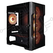 Компьютерный корпус 1STPLAYER TRILOBITE T3 ARGb черный mATX 4x120мм ARGb fans T3-BK-4F7