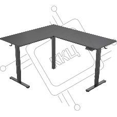 Стол для компьютера Cactus угловой подъемный столешница МДФ черный каркас черный 1600х1400х720х1180мм (CS-EDXL-BBK) Стол для компьютера Cactus угловой подъемный столешница МДФ черный каркас черный 1600х1400х720х1180мм (CS-EDXL-BBK)