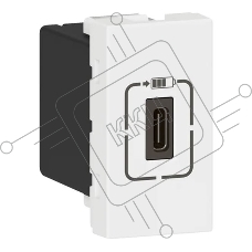 Розетка USB-C Legrand Mosaic 077589 для зарядки 1 модуль, белый