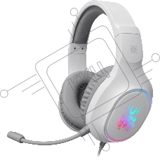 Гарнитура Defender Fury белый, проводная, подсветка