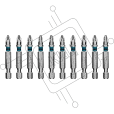 Бита Gross PH2х50мм, сталь S2, шестигр., 10 шт.