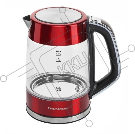 Чайник THOMSON K20ES-2001 GLASS 1.7L RED