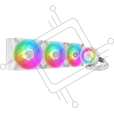 Жидкостная система охлаждения Arctic Liquid Freezer III 420 A-RGB белый, 140 мм, алюминий, 2800 об/мин, 26 дБ, 4 pin, 374 Вт