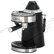 Кофеварка рожковая Vitek VT-1510 BK черный, исп. кофе - молотый, 0.24 л, 750 Вт, 5 Бар.