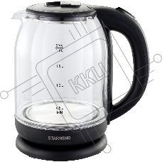 Чайник электрический Starwind SKG1779 1.8л. 1700Вт прозрачный/черный корпус: стекло