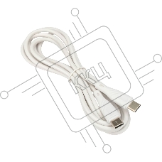 Кабель USB2.0 Cablexpert CCB-USB2-CMCMO1-2MW, TypeC/TypeC, Classic 0.1, 3A, 60Вт, PD/QC3.0, медь, 2м, белый, коробка