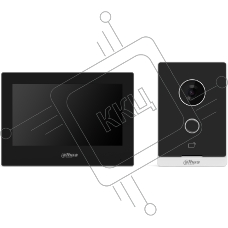 Комплект домофона Dahua DHI-KTW04 черный