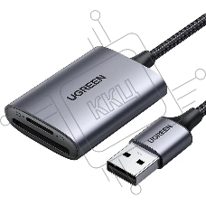 Кард-ридер UGREEN CM401/серый/SD,TF/USB Type-C/пластик