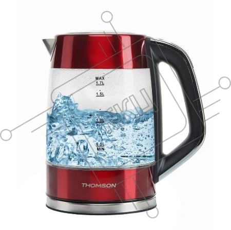 Чайник THOMSON K20ES-2001 GLASS 1.7L RED