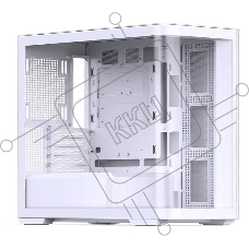 Корпус без блока питания JONSBO D300, Mini-Tower, TG, no fan, 2xUSB-A 3.2 + 1xUSB-C 3.2, mATX, mITX White