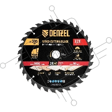 Пильный диск по дереву Denzel ф305 х 32 мм, 32 зубьев 733677