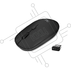 Мышь беспроводная SVEN RX-222W черный, 1800 dpi, радиоканал, Bluetooth, USB, кнопки - 4