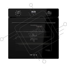 Духовой шкаф Kuppersberg, High-Tech, 72 л, поворотное/сенсорное управление, дисплей, таймер, 7 режимов, макс. температура 300 градусов, телескопические направляющие (на 1 уровень), доводчик двери, цвет черный, цвет фурнитуры черный
