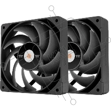 Вентилятор для корпуса Thermaltake Toughfan 14 Pro черный (2 шт.), 140 мм, 500-2000 об/мин, 31.6 дБ, 4 pin PWM, без подсветки