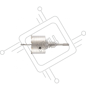 Коронка в сборе MATRIX М22x80 мм, SDS PLUS// 70331