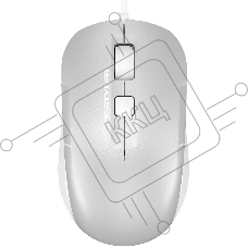 Мышь проводная A4Tech Fstyler FM26 серебристый/белый, 1600 dpi, USB, кнопки - 4