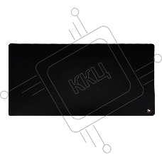 Коврик для мыши Gembird MP-120-60-BLACK, черный, 1200х600х3мм, ткань+резина, оверлок, коробка