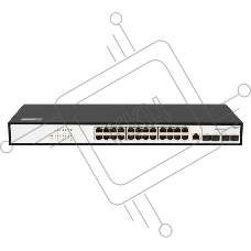 Коммутатор SNR SNR-S5110G-24TX, 24×1 Гбит/с + 4×10 Гбит/с SFP+, управляемый