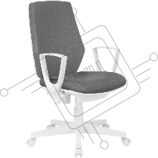 Кресло офисное Бюрократ CH-W545 серый 38-404, крестовина пластик, пластик белый