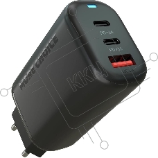Зарядное устройство MORE CHOICE (4610196409660) NC79a 1USB+2Type-C 3.0A PD 65W быстрая зарядка для Type-C 2м, черный Зарядное устройство MORE CHOICE (4610196409660) NC79a 1USB+2Type-C 3.0A PD 65W быстрая зарядка для Type-C 2м, черный