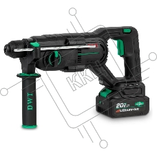 Перфоратор аккумуляторный DWT ABHP-20-22D-4C2 BMC /20В/2 Дж/до 6000 уд.в мин/до 1700 об.в мин/SDS-Plus/бесщеточный мотор/плавный пуск/реверс/LED-подсветка/2 АКБ, 4 А·ч/ЗУ/кейс/черный (ABHP-20-22D-4C2 BMC) Перфоратор аккумуляторный DWT ABHP-20-22D-4C2 BMC /20В/2 Дж/до 6000 уд.в мин/до 1700 об.в мин/SDS-Plus/бесщеточный мотор/плавный пуск/реверс/LED-подсветка/2 АКБ, 4 А·ч/ЗУ/кейс/черный (ABHP-20-22D-4C2 BMC)