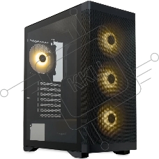 Компьютерный корпус HSPD M520, Mesh Mid Tower, черный, slide TG, 0.45 SPCC, 4x120мм ARGb ATX, mATX, mITX 160/330/184мм 2x2.5