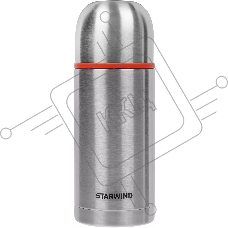 Термос Starwind 20-750 0.75 л. серебристый/красный, картонная коробка