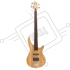 Бас-гитара STAGG SBF-40 FL NAT 4-х струнная форма Fusion, безладовая, корпус массив ясеня, гриф твердый клен, накладка грифа палисандр, мензура 867 мм, колки литые, звукосниматели 1xJB, 1xMM, регуляторы 2x громкости, 1x тона, цвет натуральный