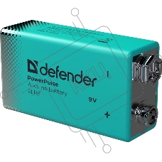 Батарейка алкалиновая Defender 6LR61-1BL (Крона) 9V, блистер, 1 шт., PowerPulse