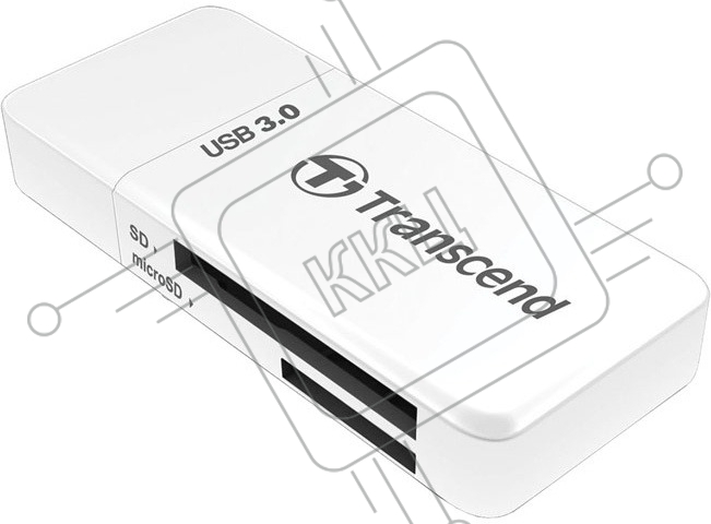 Кард-ридер Transcend RDF5/белый/microSDHC,microSDXC,SDHC,SDXC/USB 3.0/пластик