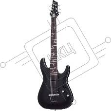 Электрогитара SCHECTER [DAMIEN PLATINUM-7 SBK] электрогитара 7-струнная, корпус: красное дерево, гриф: клен, накладка: палисандр, 24 лада, цвет: Satin Black (SBK)