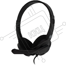 Наушники с микрофоном Оклик HS-M600 черный 1.8м накладные оголовье (1900372)