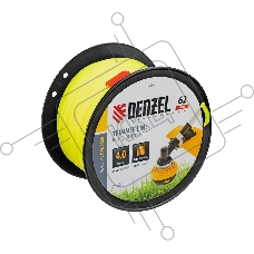 Леска для триммера Denzel квадрат, 4,0мм х 62м, на DIN катушке FLEX CORD