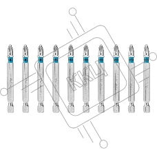 Бита Gross PH2х70мм, сталь S2, шестигр., 10 шт.